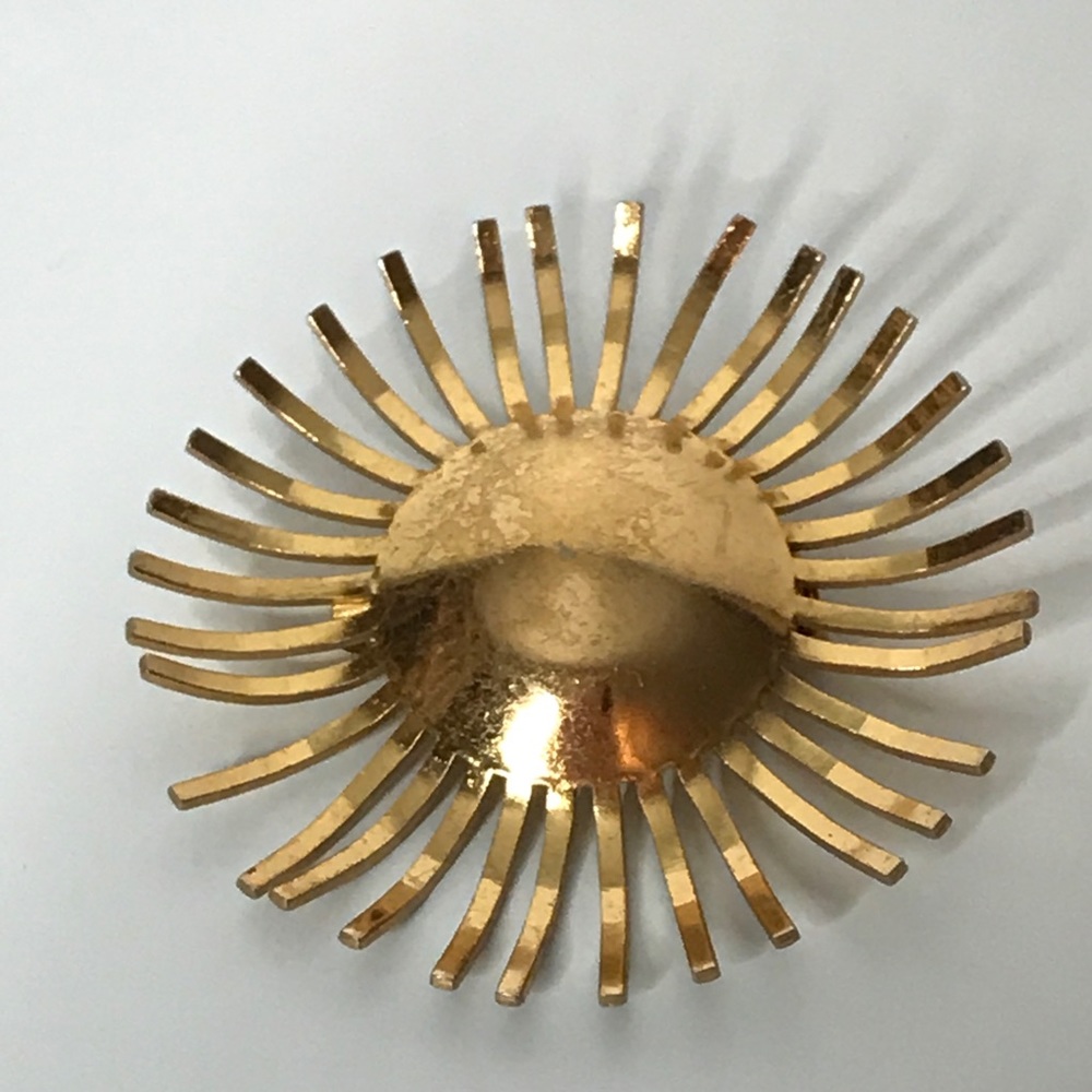 Coro Abstract Goldtone Brooch / Pendant Approx 2”